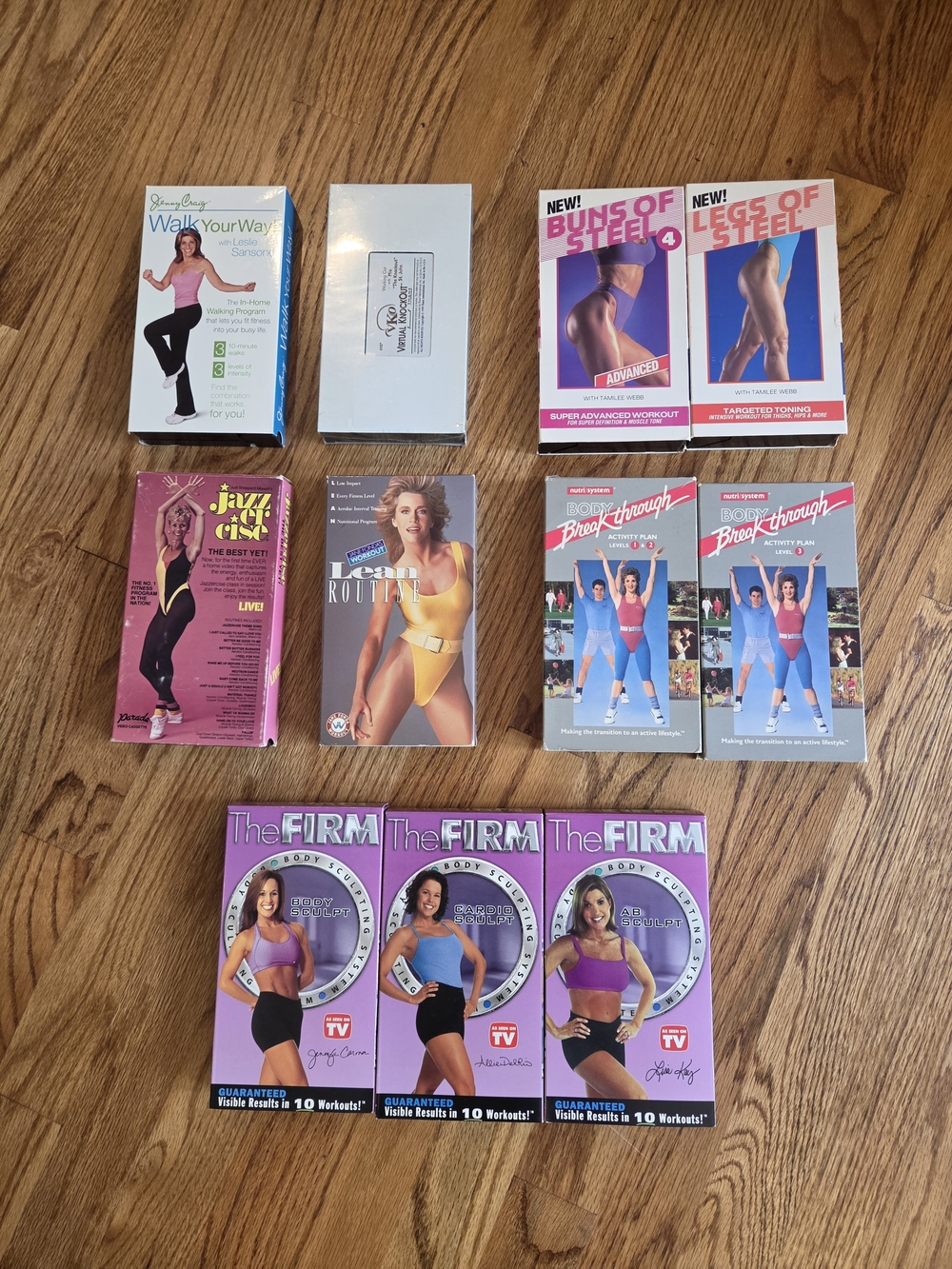 Vtg (11) Workout Fitness VHS Bundle -Variety Of Brands